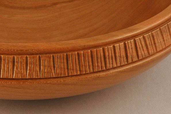 Cherry With Carved Rim Detail