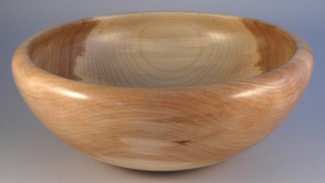 Rolled Rim Maple Bowl