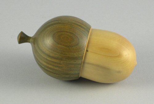 Walnut and Boxwood Threaded Acorn