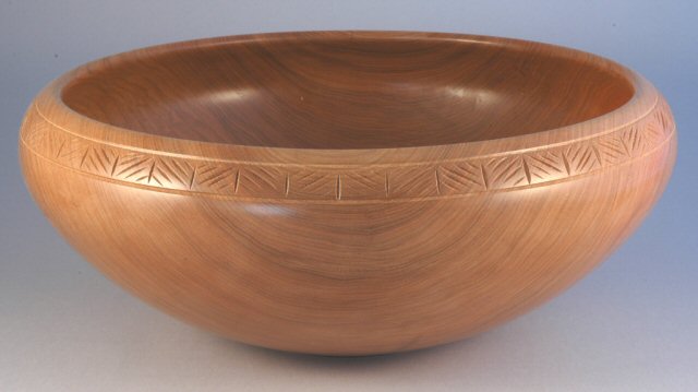 Maple Bowl with Carving